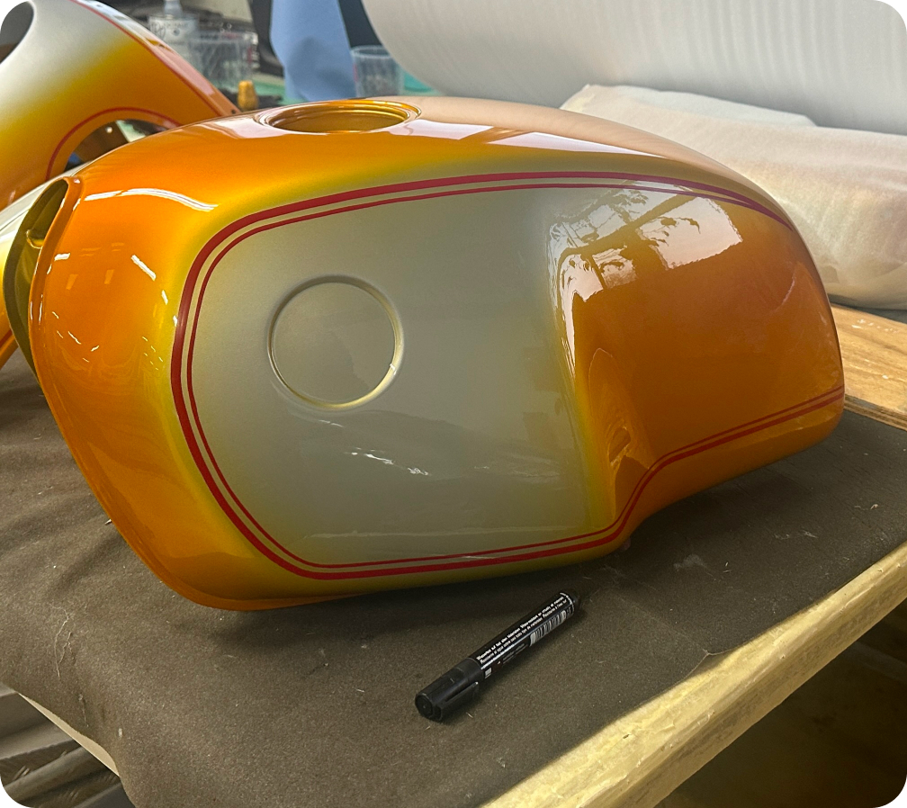 Simson Tank lackiert Fading Saschen Anhalt