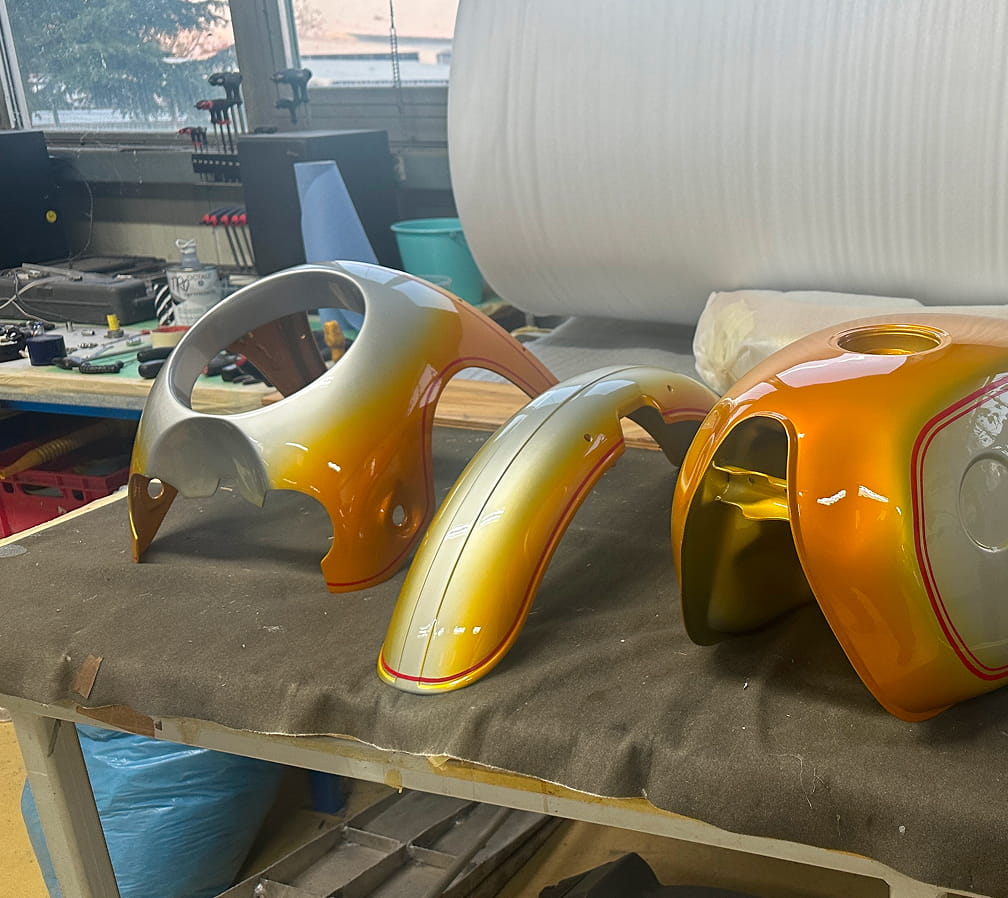 Simson Teile lackiert orange Fading Sangerhausen